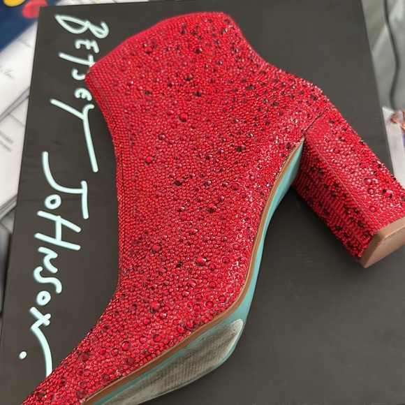 Betsy Johnson rhinestone boots - Picture 1 of 5